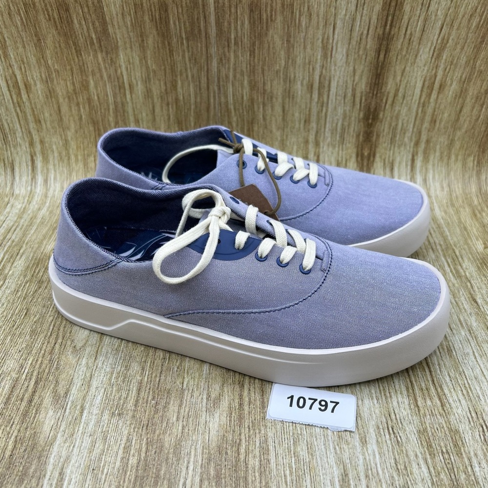 OluKai Tradewind Men's Size 8 Blue Canvas Casual Lace Up Sneakers Shoes NEW - Picture 10 of 10